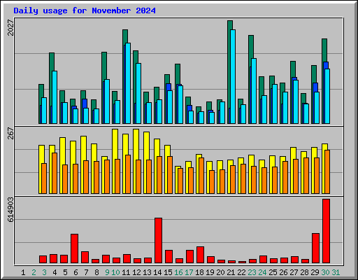 Daily usage for November 2024